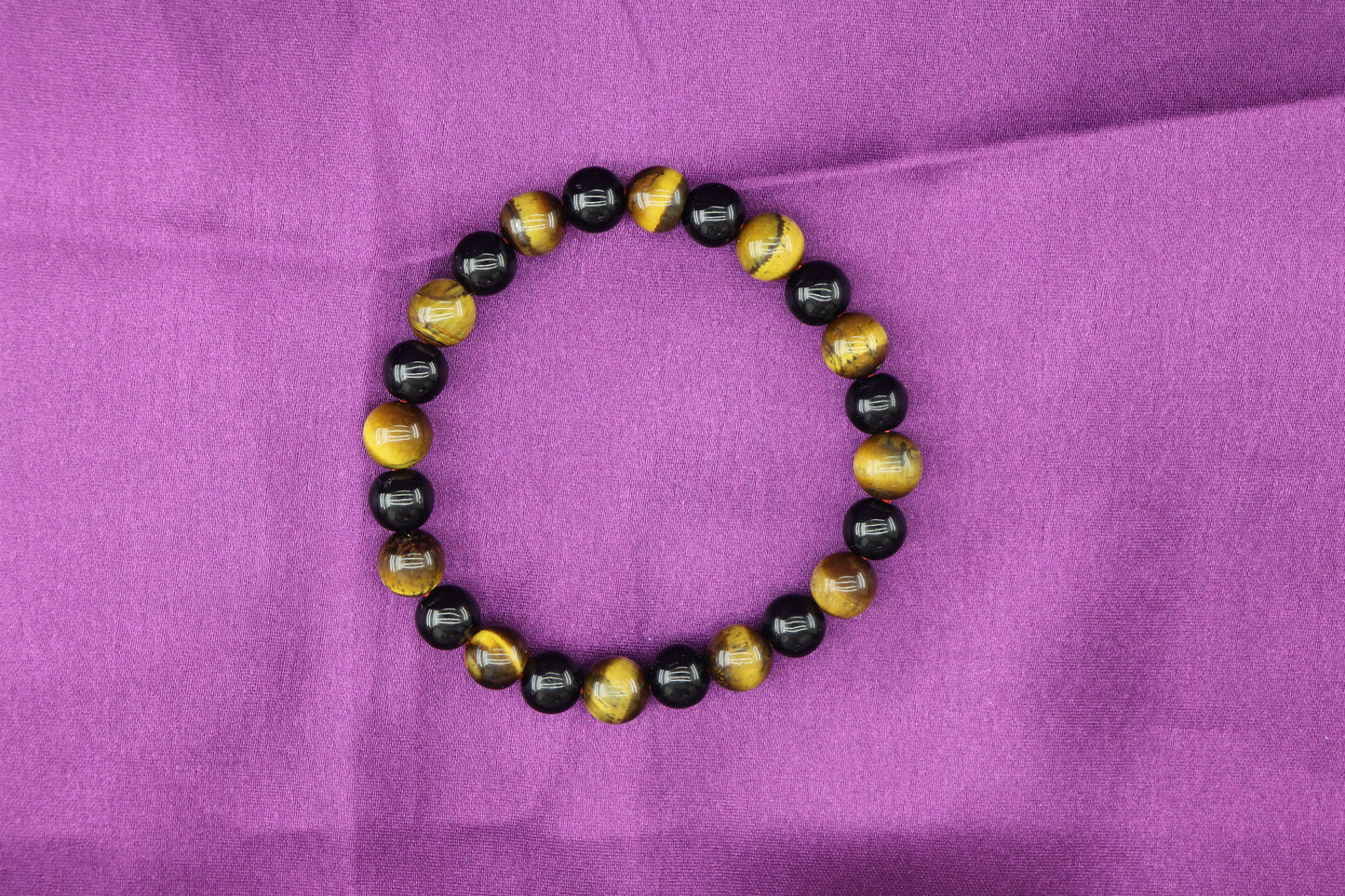 Shield & Strength: Black Tourmaline and Tiger Eye Bracelet
