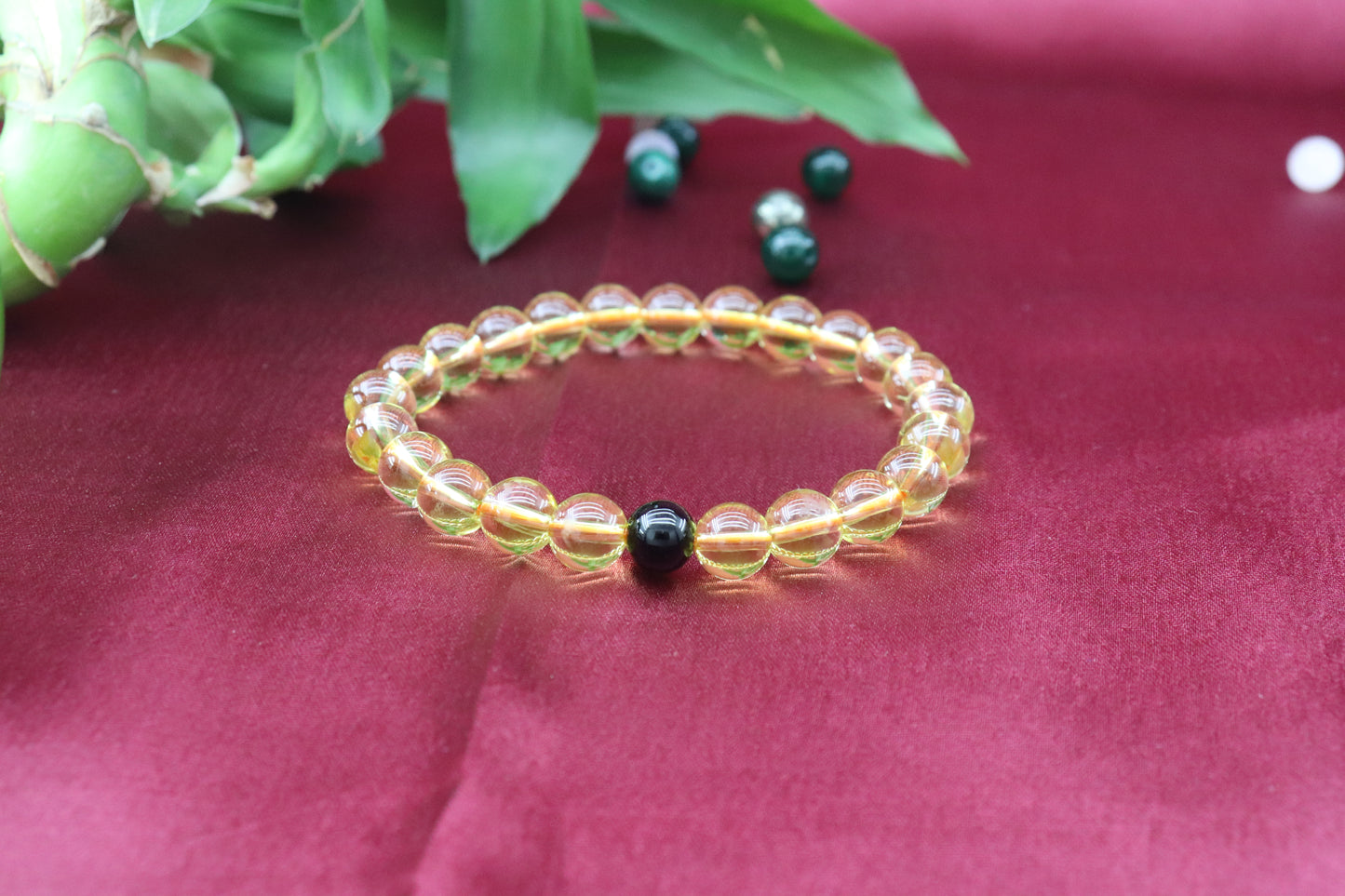 Citrine Bracelet with Black Tourmaline: Abundance, Protection, and Positivity