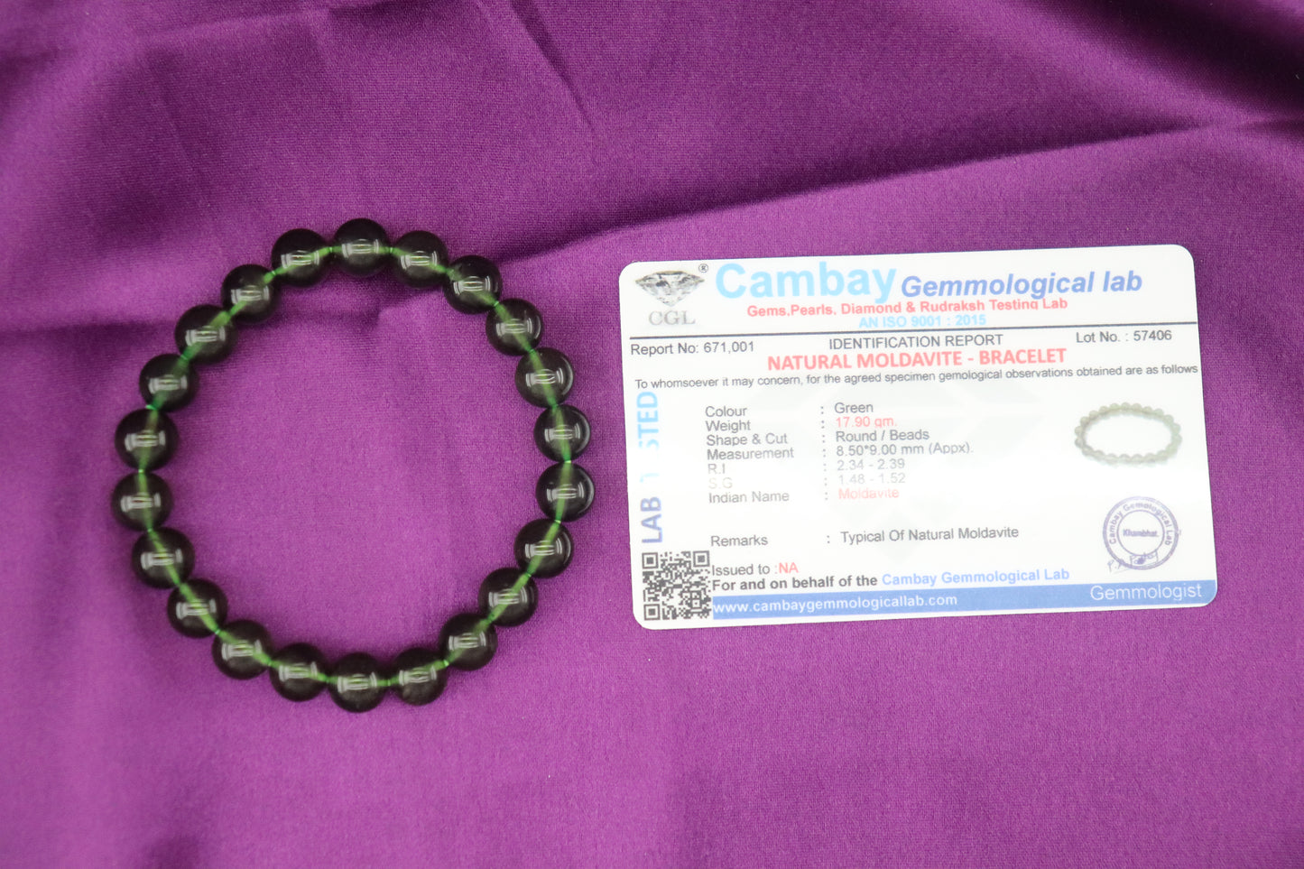 The Moldavite Transformation Bracelet