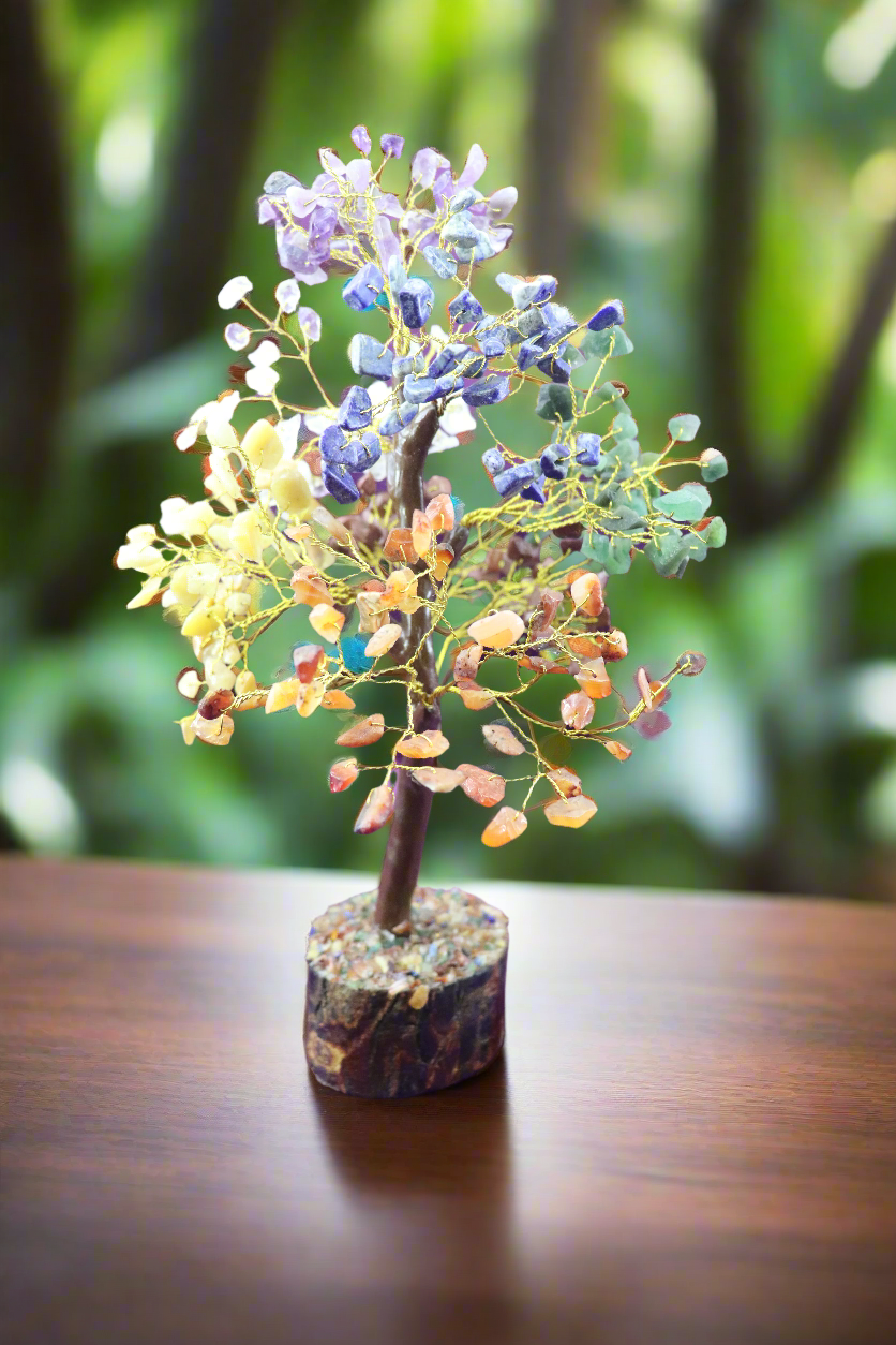 The 7 Chakra Energy Tree with Crystal Chips