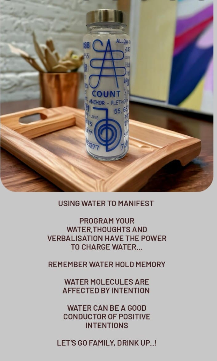 Energy-Infused Glass Bottle
