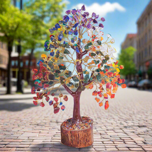 The 7 Chakra Energy Tree with Crystal Chips