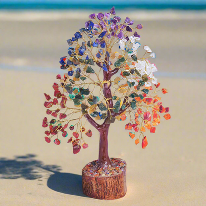 The 7 Chakra Energy Tree with Crystal Chips