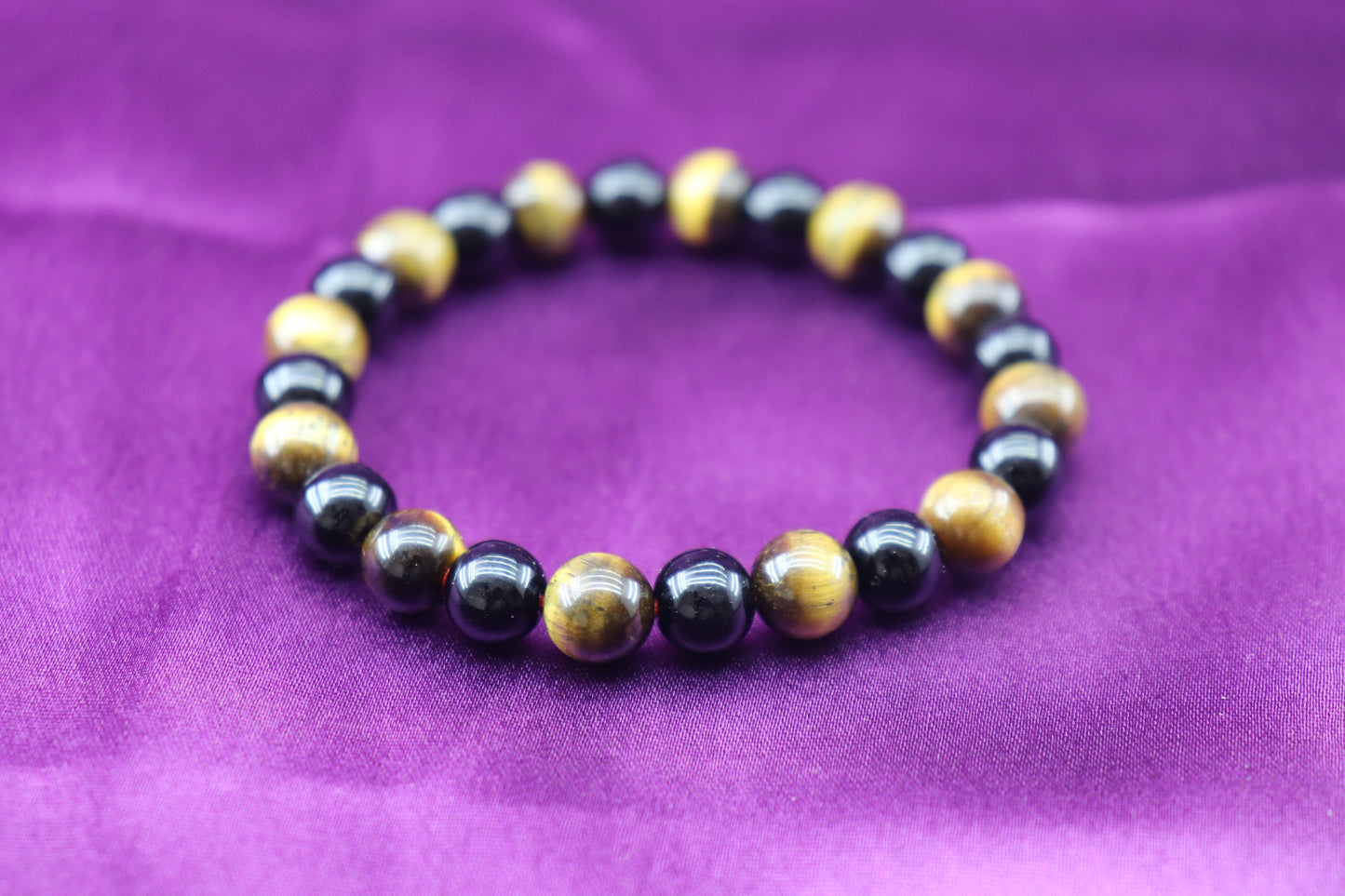 Shield & Strength: Black Tourmaline and Tiger Eye Bracelet